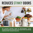 Compost Starter - 100x Concentrated All Natural Compost Accelerator for Countertop Kitchen Bin - Odor-Free, Fast-Acting Microbial Formula - Approximately 73 Scoops by GreenHaven Gardens
