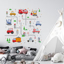 Car Wall Decals by Lipastick - Peel and Stick Transport Road Trucks Stickers for Boys Room, Toddler Bedroom, Baby Nursery, Kids Playroom, Living Room- Removable Decor - M Size by TinyTreasures Baby Boutique