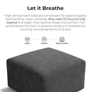 LIKIMIO 120" Modern L-Shaped Modular Sectional Sofa for Living Room, Corduroy Upholstery Dark Grey, Oversized 3-Seater Couch with Deep Seat and Movable Ottoman – No Assembly by CozyNest Decor
