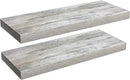 Sorbus Floating Shelves, Wall Shelves for Bedroom, Kitchen, Living Room, Bathroom Shelves Over The Toilet, Office, Home Decor, Farmhouse, 16 Inch Wall Mounted Rustic Floating Shelves for Wall, 2 Pack by CozyNest Decor