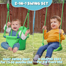 2-in-1 Toddler Swing Set with Metal Stand, Safety Belt & 4 Anchors - A-Frame Swing for Kids 6 Months+ (Blue, Indoor/Outdoor Backyard Playground) by TinyTreasures Baby Boutique