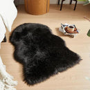 AMTOVO Faux Fur Rug, Black Small Area Rug, Fluffy Sheepskin Rug, Fuzzy Ultra Soft 2 x 3 ft Shag Rugs for Bedroom Sofa Throw Cushion Room Decor, Sheepskin by CozyNest Decor