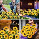 KOOPER Solar Lights Outdoor Garden Decor - Upgraded 3 Pack with 9 Sunflower Lights, Waterproof Solar Outdoor Lights Auto ON/Off Solar Decorative Lights for Garden, Patio, Backyard by GreenHaven Gardens