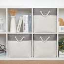 Bidtakay Fabric White Baskets for Shelves Set of 3 Cube Storage Large Organizer Bins 13x13 Closet Storage Bins for Home Office Nursery Collapsible Storage Bins for Organization by TinyTreasures Baby Boutique