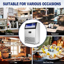 Commercial Ice Maker 250Lbs/24H Under Counter Ice Machine with 77Lbs Storage Bin, 90 Ice Cubes in 11Min, Stainless Steel Freestanding Ice Making Machine for Business, Water Filter and Scoop Included by CozyNest Decor