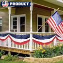 4Pack American Bunting Flag 2" x 20Ft Red, White & Blue Stripe Banner USA Patriotic Bunting Flags 4th of July Decoration for Outside Porch by GreenHaven Gardens