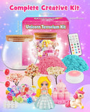 D-FantiX Unicorn Princess Toys Terrarium Kit for Kids, Led Night Light Birthday for Little Girls, DIY Arts and Crafts Science Kit for Kids Age 3 4 5 6 7 8-12 Year Old by TinyTreasures Baby Boutique