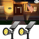 2 Pack Solar Spotlights Outdoor Waterproof for Flag, Tree, Statue, Wooden Sign, Plant Pot, Bright LED Outside Landscape Flood Lamp for Decoration Uplighting Yard, Garden, House, Walkway, Ground, Fence by GreenHaven Gardens