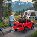 12V Ride on Car Licensed Ford F-150 Raptor, Kids Electric Car with Remote Control, LED Light/Music/MP3, Truck Bed Storage, 3-Point Seat Belt (12V, Red) by TinyTreasures Baby Boutique