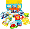 Super Bath Book Set of 12 (Fruits, Ocean Friends, ABC, Numbers Books; Color Recognition Bath Books Including Yellow, Green, Red and Blue Color Topics, ABC Animal Bath Books. by TinyTreasures Baby Boutique