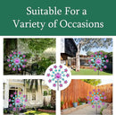 Solar Flower Wind Spinners for Yard and Garden, 40 Inch Solar Windmill Garden Whirligig Kinetic Spinners Decor for Lawn, Patio&Yard, Metal Wind Outdoor Sculpture by GreenHaven Gardens