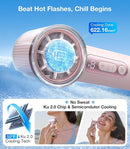TORRAS COOLiFY iva Handheld Fan with Ice Cooler, [Chill by 50F] 0-100 Speed, Super Mini Powerful Portable Fan, 5000mAh Rechargeable Hand Held, Travel Essentials, Gifts for Dad Husband, Pink by TinyTreasures Baby Boutique