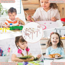 Toddler Table and Chair Set, Height Adjustable-Upgrade Kids Table and 2 Chairs for Ages 3-8, Multi-Activity Toddler Play Table with Graffiti Desktop for Home/Daycare/Classroom by CozyNest Decor