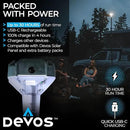Devos Outdoor LightRanger 800 Lumen Lantern - Rechargeable Telescoping LED Lantern, 30-Hour Runtime, Illuminates 40-Foot Area, Adjustable Height by GreenHaven Gardens