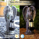 Solar Angel Outdoor Garden Decor Statues – 13.2 inches Solar Outdoor Sculptures for Outside Yard Art Patio Balcony Front Lawn Ornaments Gifts for Mom Grandma Women by GreenHaven Gardens