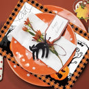 Honoson 100 Pieces Halloween Placemats Happy Halloween Fall Pumpkin Placemats Paper Halloween Place Mats Spooky Ghost Buffalo Plaid Kitchen Mat Double Sided Dinner Table Mats, 14 x 10 Inch by CozyNest Decor