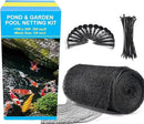 Pond Netting, 15 x 20 FT Pond Net Heavy Duty Pond Netting for Koi Ponds, Garden Pool Fine Mesh Netting Kit for Leaves, Protects Koi Fish from Birds Cats Predators, with 14 Stakes and 30 Cable Zip Ties by GreenHaven Gardens