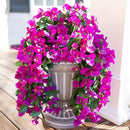 Faux Bougainvillea Artificial Flowers Plants for Outdoors Outside Decoration, 2 pcs Purple Fake Flowers UV Resistant Look Real Silk Long Trailing Vines for Front Door Porch Planter Urn Patio Garden by CozyNest Decor