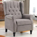 CANMOV Push Back Recliner Chair, Accent Chair,Mid Century Wingback Recliner, Fabric Push Back Recliner Chair Single Armchair Sofa with Rivet Decoration,Button-Tufted Back for Living Room, Grey by CozyNest Decor