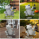 Solar Garden Outdoor Statues Frog with Solar Lantern, Lawn Decor Frog Figurine for Patio Balcony Yard, Yard Unique Christmas Birthdays Gift for Mom Grandma by GreenHaven Gardens