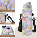 AUPET Water Bottle Sling Bag Carrier Crossbody Sleeve,Insulated Neoprene Bottle Case Holder Pouch Cover 500ML/17oz with Shoulder Strap for Walking Women Men by TinyTreasures Baby Boutique