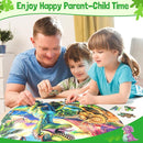 ZIZZ Dinosaur Floor-Puzzles Toy for Kids: 70Piece Dinosaur Puzzle for Kids Age 3 4 5 6 7 8 Year Olds Boy Learning & Educational Games Toys Toddlers Best Gifts for Birthday Christmas by TinyTreasures Baby Boutique