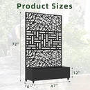 Casaphoria Metal Raised Garden Bed with Trellis and Wheels, 72"x47"x16" Planter Box for Climbing Plants, Vegetables & Vines, Features Drainage Holes and Privacy Screen, Black(Net&Helen) by GreenHaven Gardens