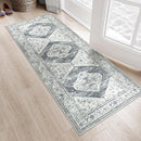 Lahome Boho Small Rug - 2x5 Non-Slip Washable Laundry Room Rug, Lightweight Hallway Rugs Indoor, Oriental Distressed Print Carpet Runners for Bedroom Kitchen Bathroom by TinyTreasures Baby Boutique