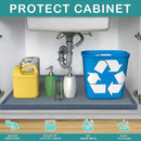 URMONA Waterproof Silicone Under Sink Mat 16'' x 10'' Shelf Liner for Kitchen and Bathroom, Cabinet and Counter Protector, Storage and Organizers, Litter Mat, Pet Cat Puppy Essentials(Light Grey) by CozyNest Decor