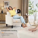 VINGLI Modern Accent Chairs Set of 2, Beige Living Room Chairs Comfy Armchair for Bedroom, Upholstered Sofa Chair Reading Chair for Small Spaces, Apartment, Waiting Room by CozyNest Decor