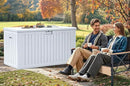 YITAHOME 200 Gallon Extra Large Deck Box, Double-Wall Resin Outdoor Storage Box with Flexible Divider for Patio Cushions Pool Supplies Garden Tools, 990 lbs Load Capacity, Lockable (White) by CozyNest Decor