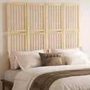 5.6FT Room Divider and Folding Portable Partition Screen, Chinese Japanese Shoji Style with Three Display Shelves for Room Separation - 4 Panel (Natural) by CozyNest Decor