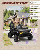 12V Ride on Toys for Kids, Licensed Ford Bronco Raptor Children Electric Vehicles, Toddler Battery Powered Car with Double Doors, 3 Point Safety Belt, Led Lights (12V, Black) by TinyTreasures Baby Boutique