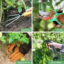 Gardening Tools 9-Piece Heavy Duty Gardening Hand Tools with Fashion and Durable Garden Tools Organizer Handbag,Rust-Proof Garden Tool Set, Ideal Gardening Gifts for Women by GreenHaven Gardens