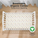 KeaBabies 2-Pack Organic Crib Sheets for Boys, Girls - 52x28 Fitted Crib Mattress Sheet Neutral, Breathable Jersey Cotton Cover for Baby Bed, Toddler Mattress, Soft & Cute Prints (Construction) by TinyTreasures Baby Boutique