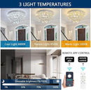 Mini Chandelier Modern Crystal Chandeliers for Hallway Light Fixture LED Flush Mount Ceiling Light Dimmable Lamp for Dining Room Living Room Bedroom by CozyNest Decor
