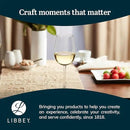 Libbey Vina White Wine Glasses Set of 6, 18.25 Oz Elegant, Fancy Glasses Drinking Set, Stemmed Wine Glasses for Weddings, Birthdays, Parties and More by CozyNest Decor