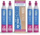Soda Sense Easy Connect 60L CO2 Exchange Canister – 4 Pack, Replacement for Quick Connect Cylinder – Compatible with SodaStream PINK Snap-On Machines ONLY, Including ART, TERRA, ENSO & DUO by TinyTreasures Baby Boutique