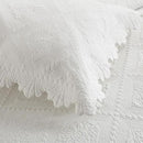 MarCielo 3-Piece 100% Cotton Oversized Bedspread Lightweight Quilt Coverlet Embroidery Farmhouse Bedding Set (TK White, Oversized Queen (100"x106")) by CozyNest Decor