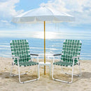 VINGLI Patio Lawn Webbed Folding Chairs Outdoor Beach Portable Camping Chair for Yard, Garden (2, Dark Green, Oversized) by GreenHaven Gardens