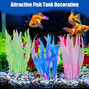 Kaiyuan Dynasty 2pc Aquarium Decor Plastic Plants Fish Tank Artificial Plants Glowing Aquarium Kelp Move with Water Flows Soft Silicone Aquatic Seaweed,7inch,Pink by GreenHaven Gardens