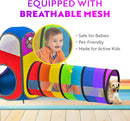 Playz 5pc Kids' Play Tents & Tunnels - Ball Pit for Toddlers, Basketball Hoop, Crawling Tubes, Pop-Up Playhouses, Baby Obstacle Course for Indoor or Outdoor Use by TinyTreasures Baby Boutique
