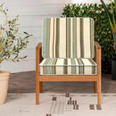 LVTXIII Patio Chair Cushions 22"x22"x3", Water-Repellent Outdoor Seat Cushions for Patio Furniture, Square Chair Pads with Ties for Home Garden Decoration, Set of 2, Stripe Onyx by GreenHaven Gardens
