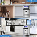 Ice Maker Commercial Ice Machine 200 lbs /24H, 33 lbs Large Storage Capacity Bin, Under Counter or Freestanding Ice Cube Makers Stainless Steel for Restaurant Bar Cafe by CozyNest Decor
