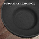 Large Decorative Resin Bowl, Modern Handicraft Bowls for Home Decor, Decorative Fruit Bowl for Kitchen Counter, Stylish Key Bowl for Entry Table, Artificial Stone Black by CozyNest Decor