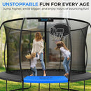 SereneLife 8FT 10FT 12FT 14FT Outdoor Trampoline for Kids - Recreational Backyard Trampoline with Curved Safety Poles and Net Enclosure- ASTM Approval for Kids Adults by TinyTreasures Baby Boutique