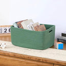 Large Storage Baskets for Organizing, Closet Shelf Baskets for Clothes Blanket Towels, Baby Nursery, Toy Bins Box, Woven Rope Baskets, 17 x 13 x 7.5”, 4 Packs Green by CozyNest Decor
