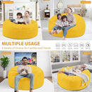 3FT Bean Bag Chair, Comfy Bean Bag Chairs with Memory Foam Filled, Fluffy Beanbag Sofa with Dutch Velvet Cover, Round BeanBag Chairs for Living Room, Playroom - Lemon by TinyTreasures Baby Boutique