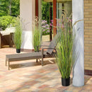 KOL Artificial 5ft 2-Pack Horsetail Reed Grass, 59in Tall Artificial Indoor Outdoor Fake Grass Plant, Home Office Decorative Artificial Plants in Pot Faux Plant Greenery, Wedding Decor Grass by CozyNest Decor