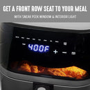 GreenLife Compact Electric Air Fryer Oven, 5.3 QT, PFAS-Free Ceramic Nonstick Drawer, 8 One Touch Digital Display, Easy View Window, Auto Shut-Off Timer, Dishwasher Safe Parts, 1500 Watts, Graphite by CozyNest Decor